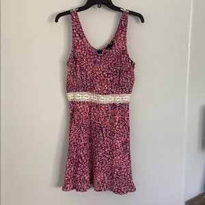 Bloomingdales Aqua Summer Dress Floral and Lace